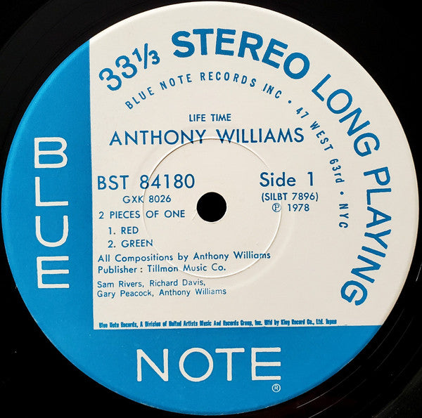 Anthony Williams - Life Time (Vinyl, LP, Album, Reissue, Stereo) Very Good Plus (VG+) / Very Good (VG)