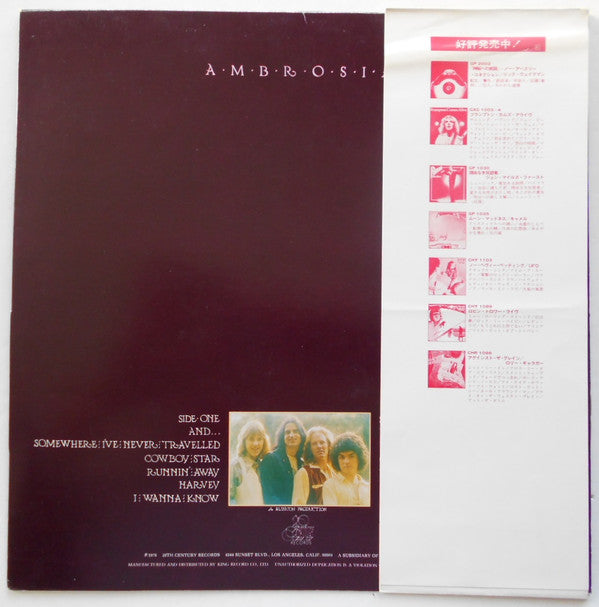 Ambrosia (2) - Somewhere I've Never Travelled (Vinyl, LP, Album)