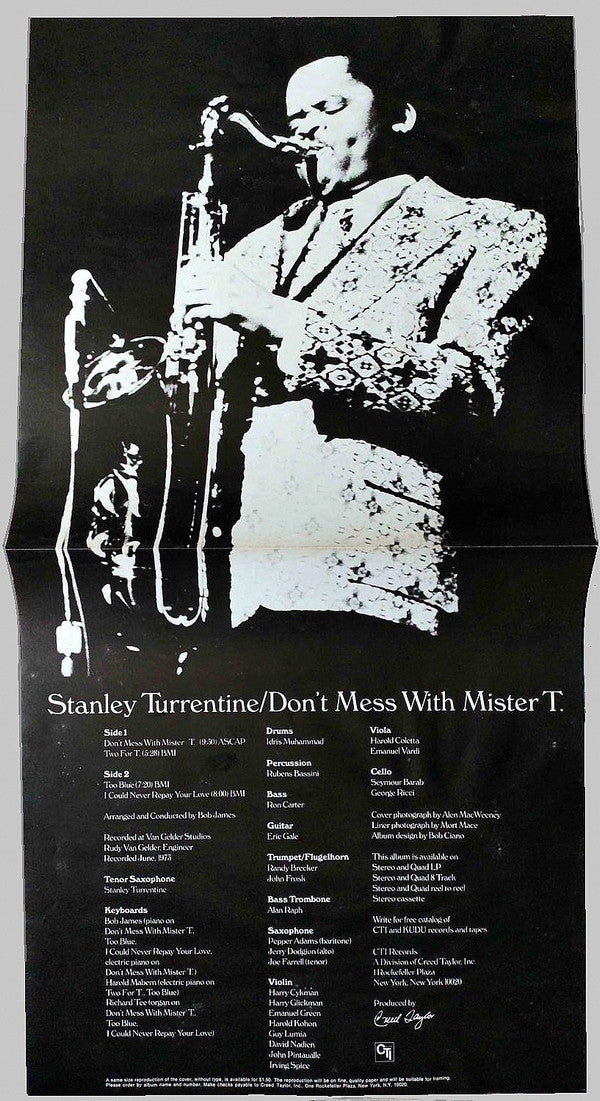 Stanley Turrentine - Don't Mess With Mister T. (Vinyl, LP, Album, Limited Edition, Reissue, Stereo) Very Good Plus (VG+) / Very Good (VG)