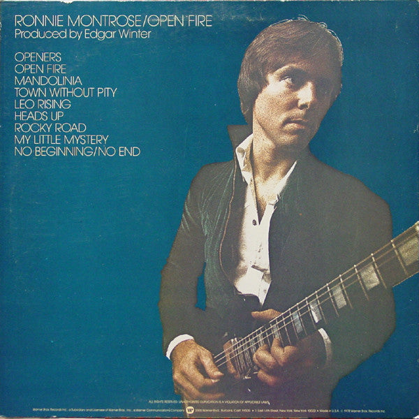Ronnie Montrose - Open Fire (Vinyl, LP, Album) Very Good Plus (VG+) / Good Plus (G+)