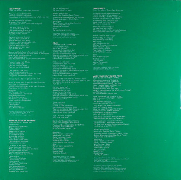 Boz Scaggs - Hits! (Vinyl, LP, Compilation) Very Good Plus (VG+) / Very Good Plus (VG+)