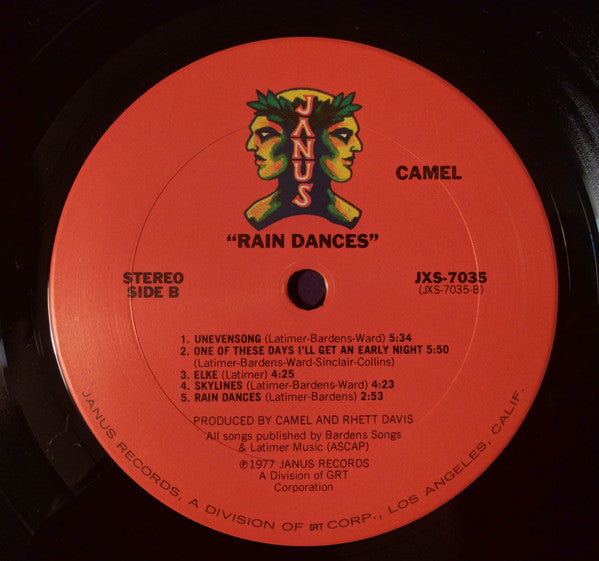 Camel - Rain Dances (Vinyl, LP, Album, Stereo) Very Good Plus (VG+) / Very Good Plus (VG+)