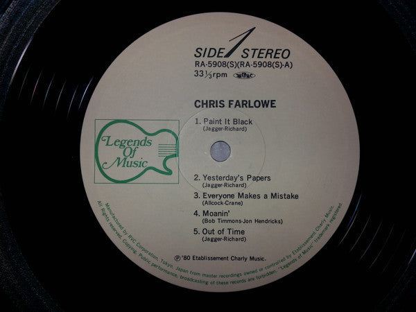 Chris Farlowe - Out Of Time - Paint It Black (Vinyl, LP, Compilation) Very Good Plus (VG+) / Very Good Plus (VG+)