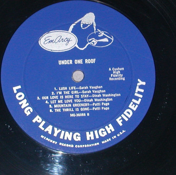 Various - ( The Greatest Stars Of Jazz ) Under One Roof (Vinyl, LP, Compilation, Mono) Very Good (VG) / Very Good (VG)