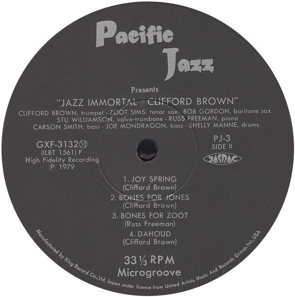 Clifford Brown - Jazz Immortal (Vinyl, LP, Album, Reissue)