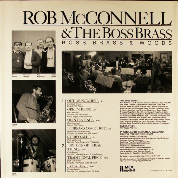 Rob McConnell & The Boss Brass - Boss Brass & Woods (Vinyl, LP, Album) Very Good Plus (VG+) / Very Good Plus (VG+)