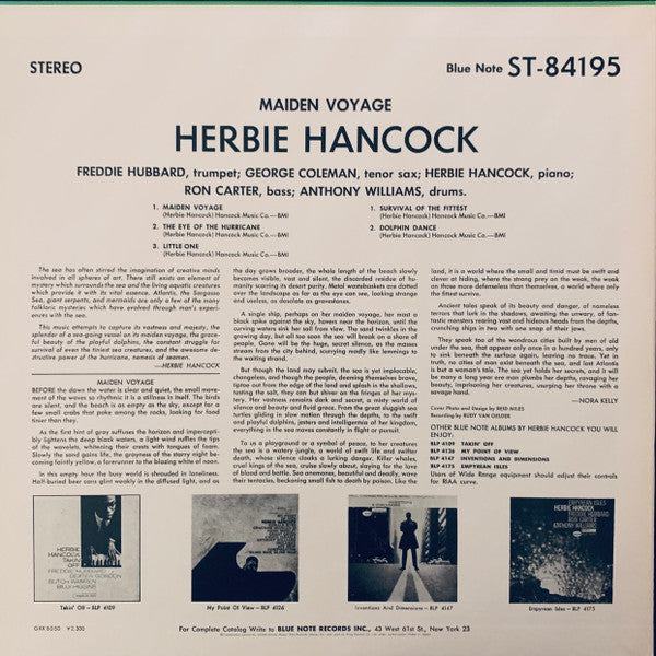 Herbie Hancock - Maiden Voyage (Vinyl, LP, Album, Reissue, Stereo)