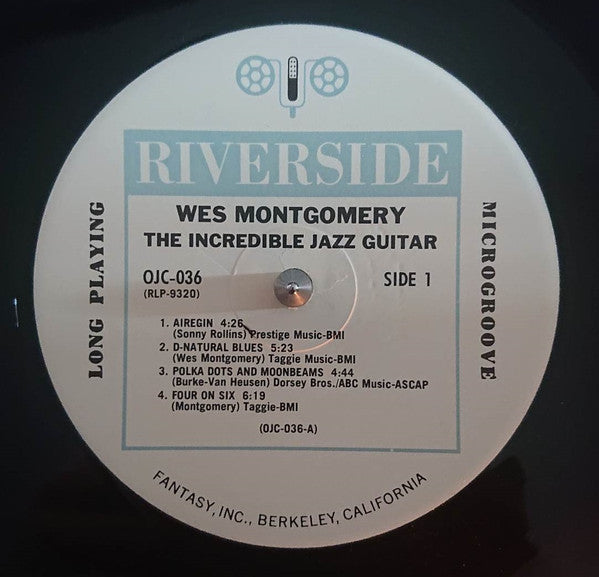 Wes Montgomery - The Incredible Jazz Guitar Of Wes Montgomery (Vinyl, LP, Album, Reissue) Very Good Plus (VG+) / Very Good (VG)