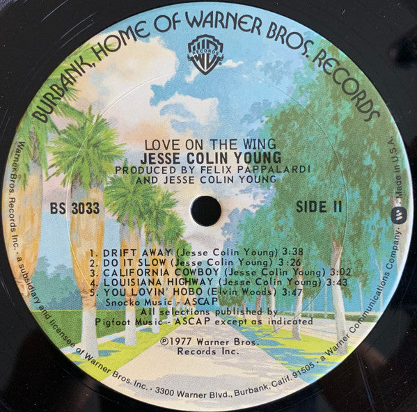 Jesse Colin Young - Love On The Wing (Vinyl, LP, Album) Very Good (VG) / Very Good (VG)
