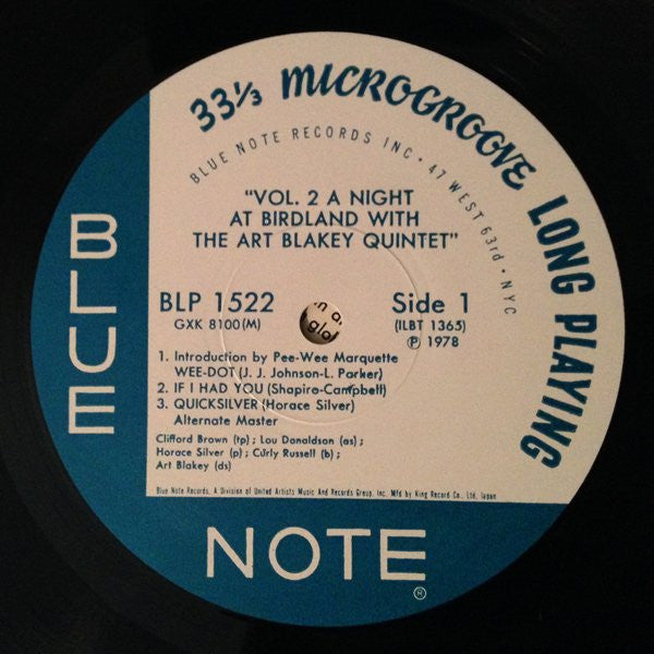 Art Blakey Quintet - A Night At Birdland, Volume 2 (Vinyl, LP, Comp...