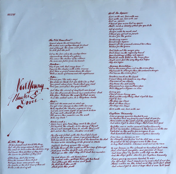 Neil Young - Hawks & Doves = タカ派とハト派 (Vinyl, LP, Album) Very Good Plus (VG+) / Very Good (VG)