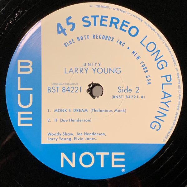 Larry Young - Unity (2xVinyl, 12", 45 RPM, Album, Stereo, Reissue, Limited Edition) Very Good (VG) / Very Good Plus (VG+)