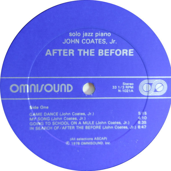 John Coates, Jr - After The Before (Vinyl, LP, Album, Stereo) Very Good Plus (VG+) / Very Good (VG)