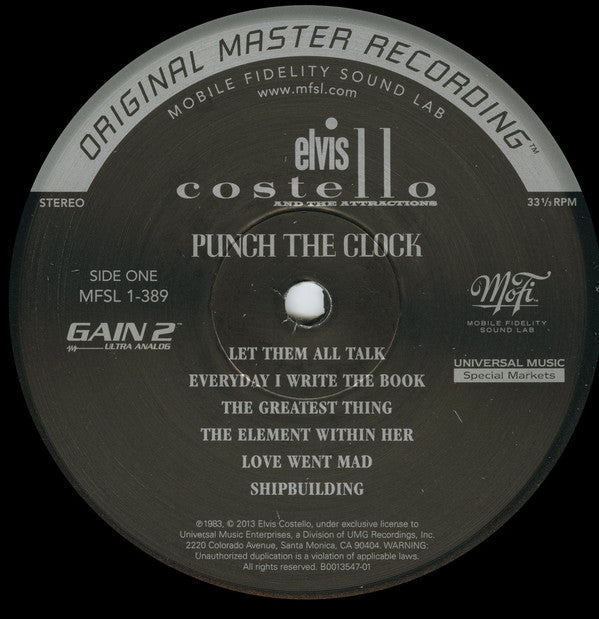 Elvis Costello & The Attractions - Punch The Clock (Vinyl, LP, Remastered, Album, Limited Edition, Numbered, Reissue) Mint (M) / Mint (M)