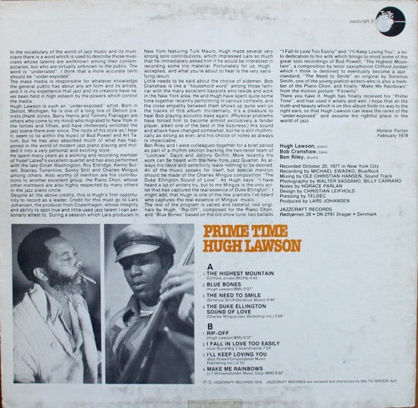 Hugh Lawson - Prime Time (Vinyl, LP, Album)
