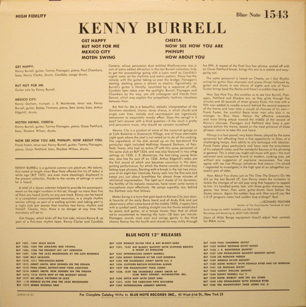 Kenny Burrell - Kenny Burrell (Vinyl, LP, Album, Reissue, Mono) Very Good Plus (VG+) / Good Plus (G+)