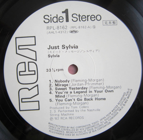 Sylvia (7) - Just Sylvia (Vinyl, LP, Album, Promo) Very Good Plus (VG+) / Very Good Plus (VG+)