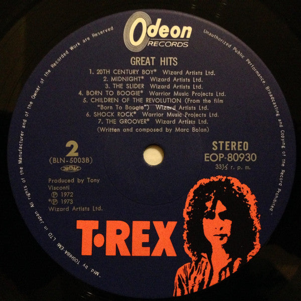 T. Rex - Great Hits (Vinyl, LP, Compilation, Reissue)