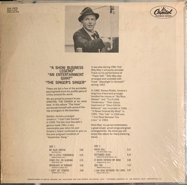 Frank Sinatra - Try A Little Tenderness (Vinyl, LP, Compilation, Stereo) Good Plus (G+) / Good Plus (G+)