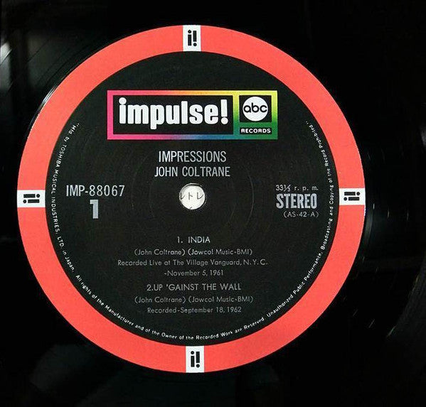 John Coltrane - Impressions (Vinyl, LP, Album, Reissue, Stereo)