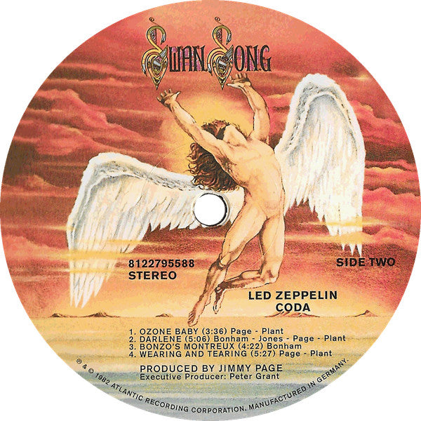 Led Zeppelin - Coda (Vinyl, LP, Album, Reissue, Remastered, Stereo) Near Mint (NM or M-) / Very Good Plus (VG+)