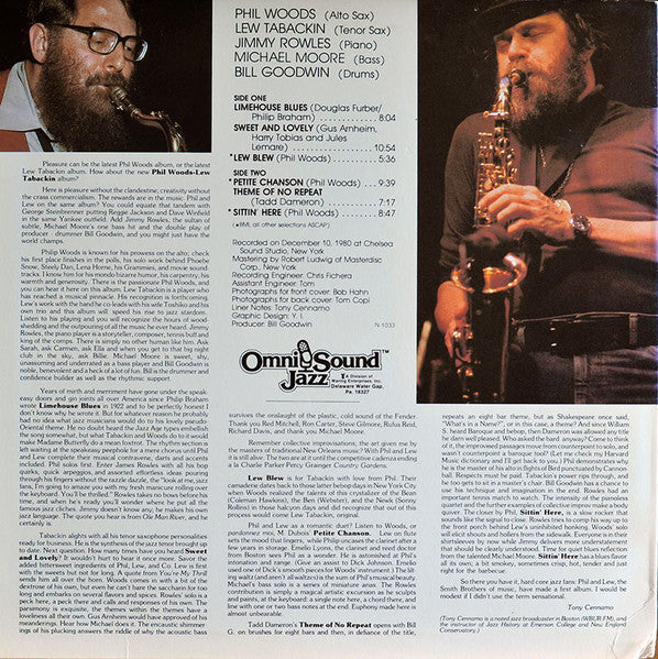 Phil Woods - Phil Woods / Lew Tabackin (Vinyl, LP, Album, Stereo) Good Plus (G+) / Good Plus (G+)