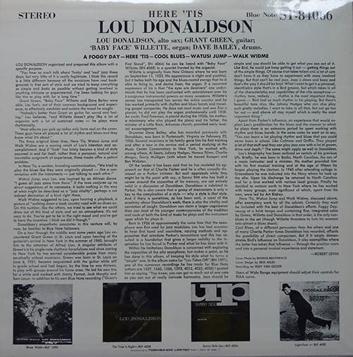 Lou Donaldson - Here 'Tis (Vinyl, LP, Album, Limited Edition, Reissue, Stereo) Near Mint (NM or M-) / Near Mint (NM or M-)