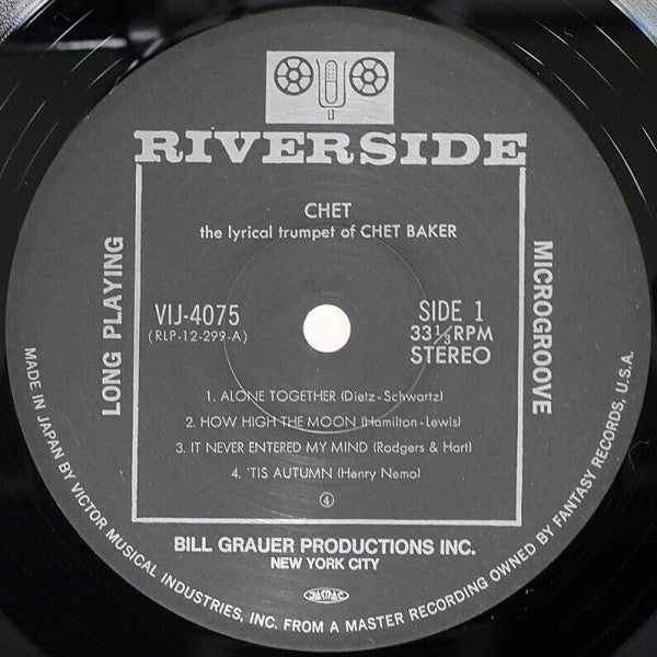 Chet Baker - Chet (Vinyl, LP, Album, Reissue, Stereo)