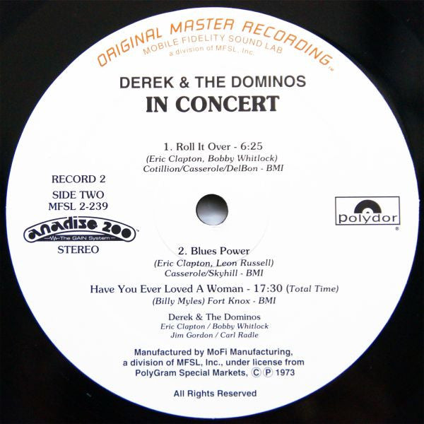 Derek & The Dominos - In Concert (2xVinyl, LP, Album, Limited Edition, Numbered, Reissue, Remastered) Near Mint (NM or M-) / Very Good Plus (VG+)