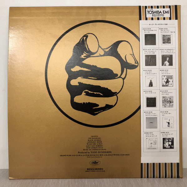 Grand Funk Railroad - We're An American Band (Vinyl, LP, Album, Reissue) Very Good Plus (VG+) / Very Good (VG)