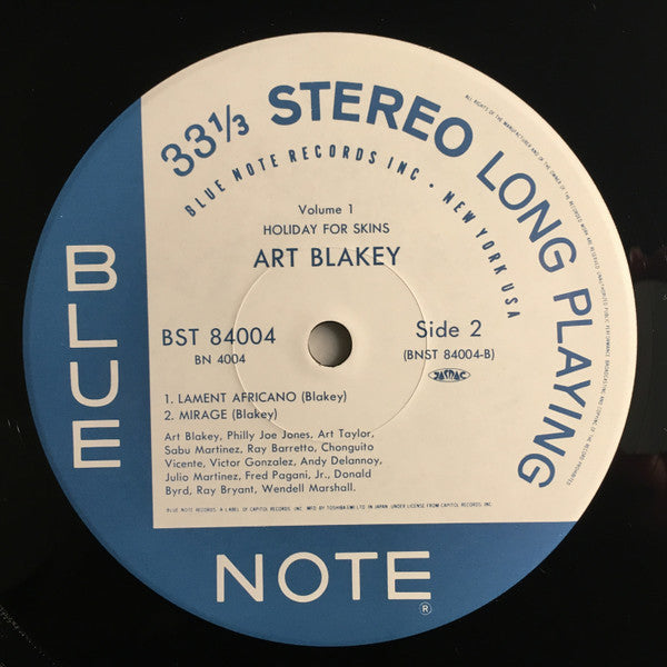 Art Blakey - Holiday For Skins Volume 1 (Vinyl, LP, Album, Limited Edition, Reissue, Stereo) Near Mint (NM or M-) / Near Mint (NM or M-)