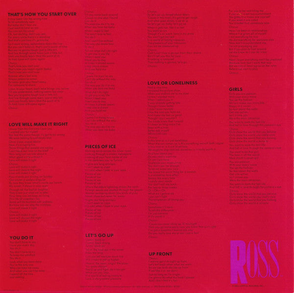 Diana Ross - Ross (Vinyl, LP, Album) Very Good (VG) / Very Good Plus (VG+)