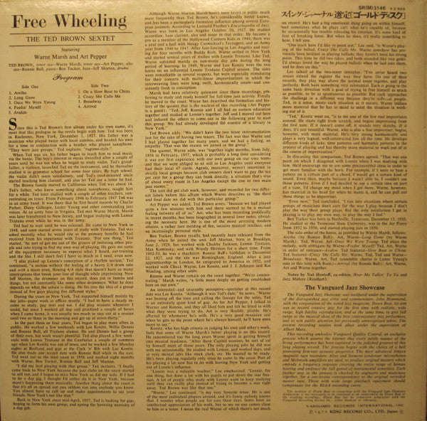 The Ted Brown Sextet - Free Wheeling (Vinyl, LP, Album, Reissue, Mono)