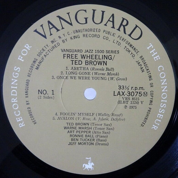 The Ted Brown Sextet - Free Wheeling (Vinyl, LP, Album, Reissue, Mono)