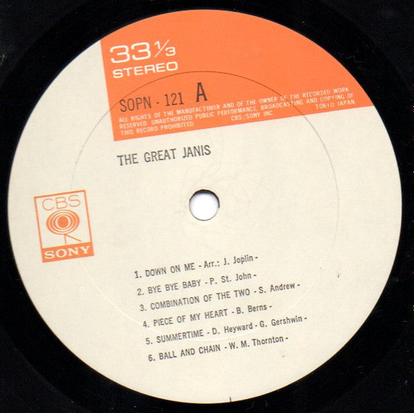 Janis Joplin - The Great Janis (Vinyl, LP, Compilation, Reissue) Near Mint (NM or M-) / Near Mint (NM or M-)