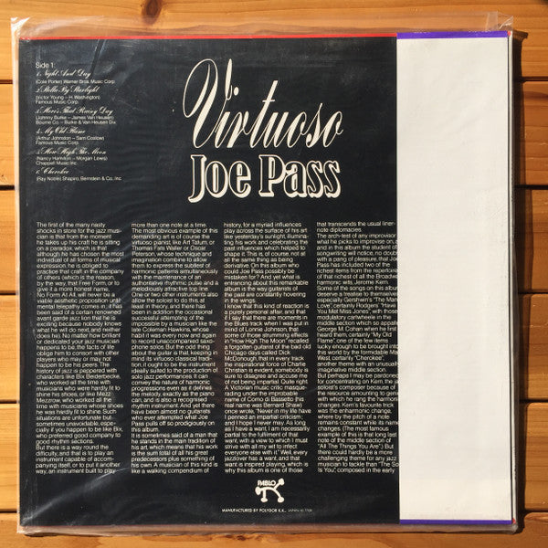 Joe Pass - Virtuoso (Vinyl, LP, Album, Reissue, Stereo)