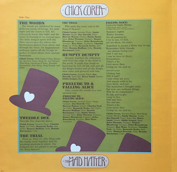 Chick Corea - The Mad Hatter (Vinyl, LP, Album, Limited Edition, Reissue) Very Good Plus (VG+) / Very Good Plus (VG+)