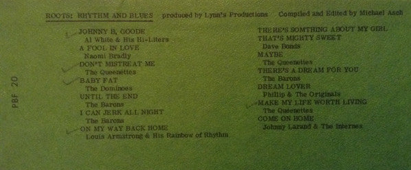Various - Roots: Rhythm And Blues (Vinyl, LP, Compilation) Good Plus (G+) / Good Plus (G+)