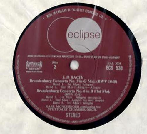 Johann Sebastian Bach - Brandenburg Concertos Nos 1, 3 & 6 (Vinyl, LP, Reissue, Stereo) Very Good Plus (VG+) / Very Good Plus (VG+)