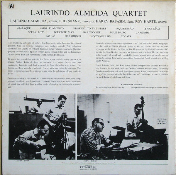 Laurindo Almeida Quartet - Laurindo Almeida Quartet Featuring Bud Shank (Vinyl, LP, Album) Very Good Plus (VG+) / Very Good Plus (VG+)