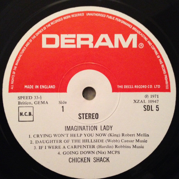 Chicken Shack - Imagination Lady (Vinyl, LP, Album, Repress, Stereo) Very Good Plus (VG+) / Good Plus (G+)