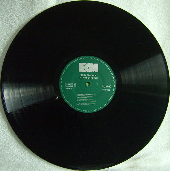 Gary Peacock - December Poems (Vinyl, LP, Album) Very Good Plus (VG+) / Very Good (VG)