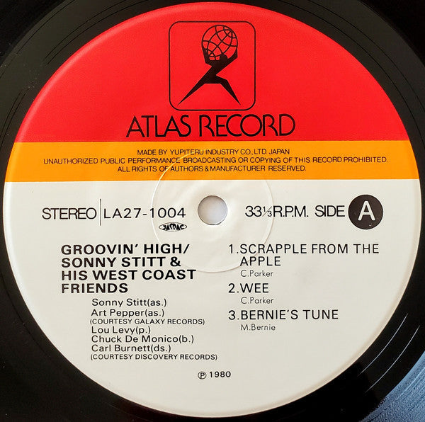 Sonny Stitt & His West Coast Friends - Groovin' High (Vinyl, LP)