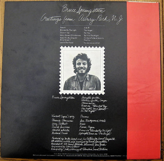 Bruce Springsteen - Greetings From Asbury Park N.J. (Vinyl, LP, Album) Very Good Plus (VG+) / Very Good (VG)