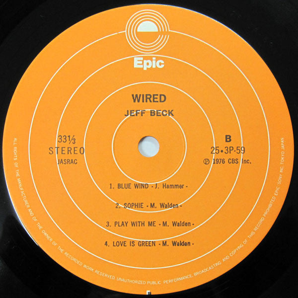 Jeff Beck - Wired (Vinyl, LP, Album, Reissue, Stereo)
