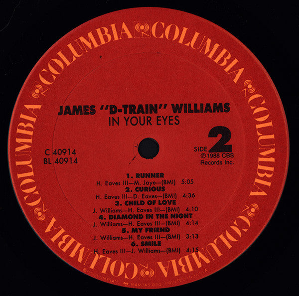 James "D-Train" Williams - In Your Eyes (Vinyl, LP, Album) Very Good (VG) / Very Good (VG)