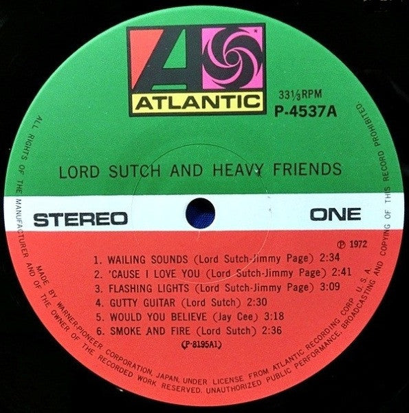 Lord Sutch And Heavy Friends - Lord Sutch And Heavy Friends (Vinyl, LP, Limited Edition, Reissue) Very Good Plus (VG+) / Very Good (VG)