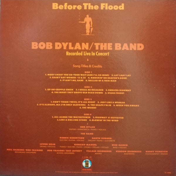 Bob Dylan - Before The Flood (2xVinyl, LP, Album) Very Good Plus (VG+) / Very Good Plus (VG+)