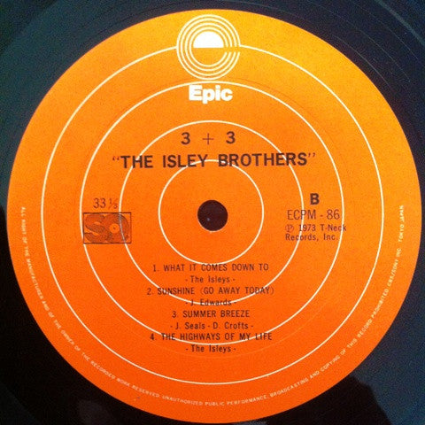 The Isley Brothers - 3 + 3 (Vinyl, LP, Album, Quadraphonic) Near Mint (NM or M-) / Very Good (VG)