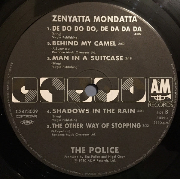 The Police - Zenyatta Mondatta (Vinyl, LP, Album, Reissue) Very Good Plus (VG+) / Very Good Plus (VG+)